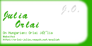 julia orlai business card